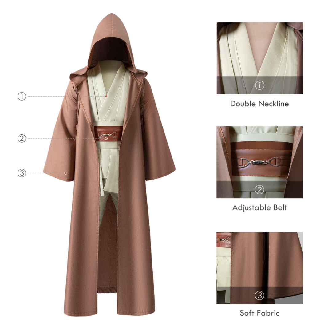 4-Piece Hooded Robes Costume Set